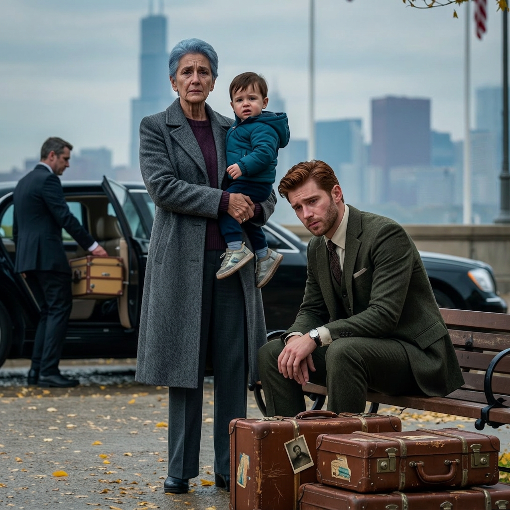 Jeg så min søn sidde på en parkbænk med en baby og et par kufferter. Jeg spurgte: “Hvorfor er du ikke i mit firma?” Min søn sagde: “Jeg blev fyret. Min svigerfar sagde, at vi ikke er gode nok.” Jeg smilede. “Sæt dig ind i bilen.” Han havde ingen anelse om, hvem der havde betalt hans svigerfars løn i alle disse år.