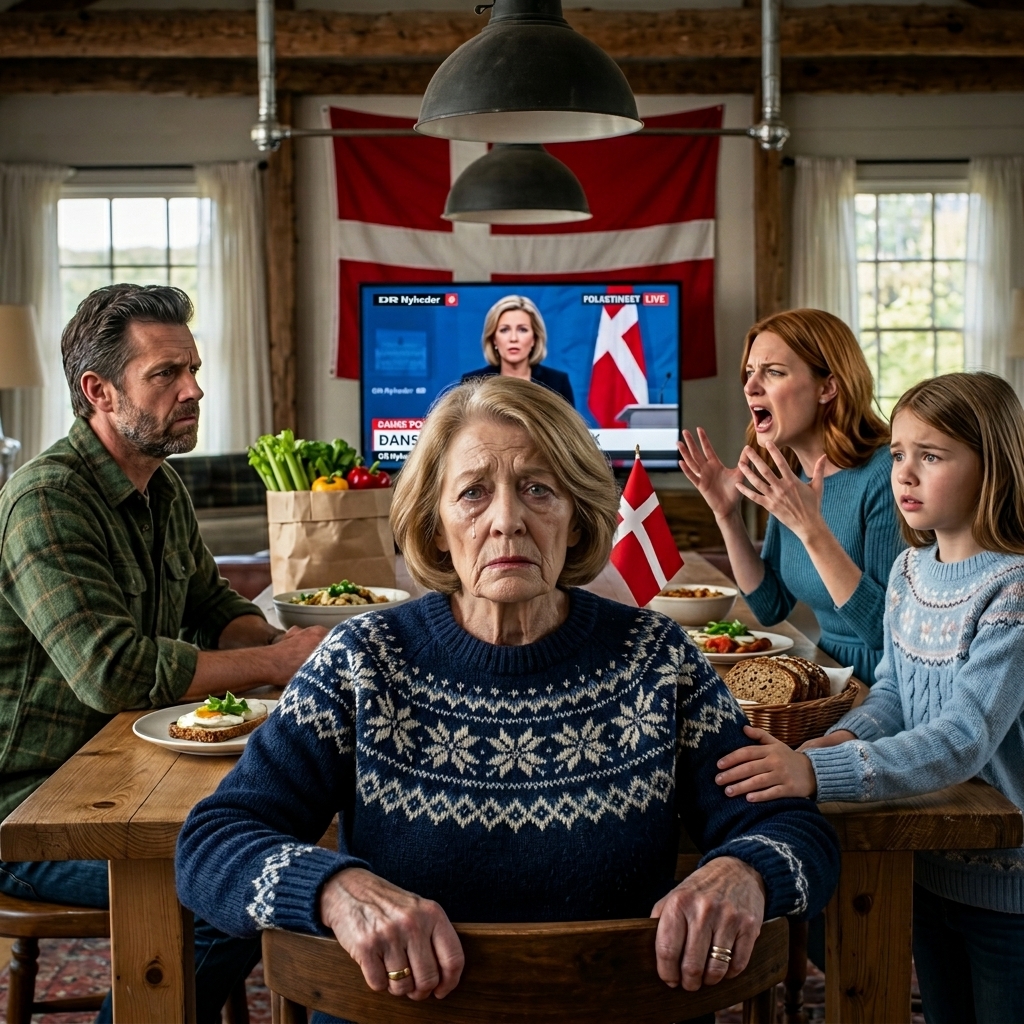 “Du tilhører ikke denne familie længere. Kom væk herfra,” hvæsede min datter hen over sit eget spisebord – efter jeg havde slæbt ind, lavet mad i tre timer og siddet i den ene hårde stol som en lejet hånd. Jeg græd ikke. Jeg lærte datoen udenad, for den søndag i Amerikas stille forstæder var den dag, hun ikke bare mistede sin mor … hun brændte sin fremtid.