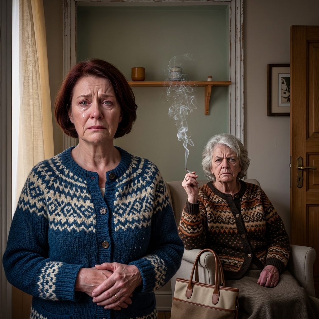 Jeg bad høfligt min datters svigermor om ikke at ryge i nærheden af ​​mit nyfødte barnebarn. Hun skreg: “Du lugter værre end cigaretrøg, din beskidte gamle heks!” og spyttede mig i ansigtet. Jeg tørrede mit ansigt og ventede nedenunder. Et par minutter senere genlød hendes forfærdede skrig i hele huset …