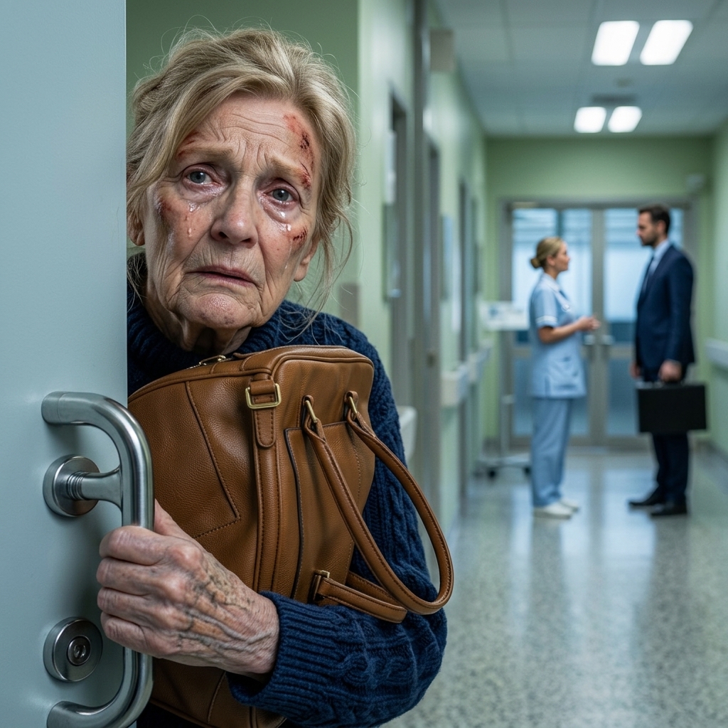 Som 66-årig spurtede jeg gennem en amerikansk hospitalskorridor efter min svigerdatters iskolde opkald – “Robert er blevet indlagt. Kom, hvis du vil” – kun for at blive hevet ind i et halvt oplyst rum af en sygeplejerske, der hviskede: “Gem dig og vent. Stol på mig.” Få sekunder senere hørte jeg stemmer uden for min søns dør tale om penge, papirarbejde og en “plan”, der fik hele min krop til at blive kold.