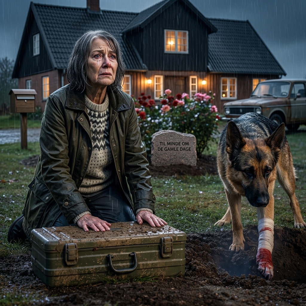 Min afdøde mands sidste gave til mig var en hund, og min svigersøn “skød med ham” uden at spørge, fordi det var “for min sikkerheds skyld”. Jeg sørgede to gange på én uge. Tre nætter senere så jeg hunden i live i min baghave, hvor han gravede, som om hans liv afhang af den, i den mindehave, min svigersøn insisterede på at bygge.
