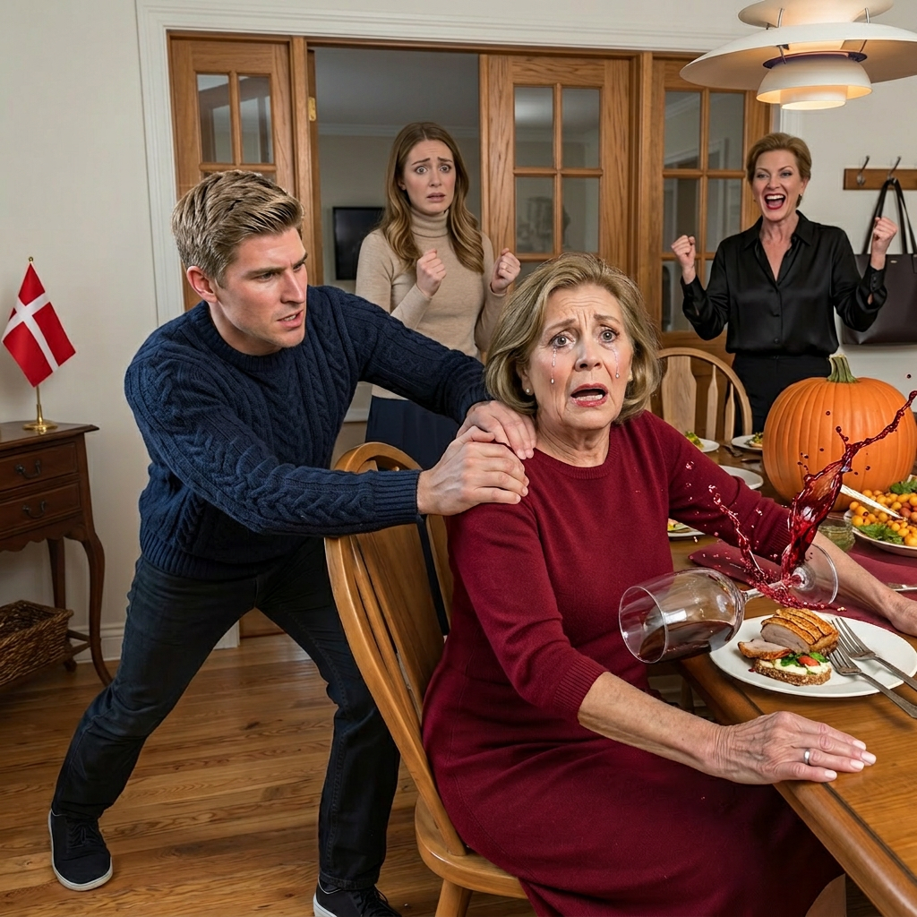 Min søn skubbede mig lige hen til middagsbordet: “Den plads er til min kones mor! Gå og sæt dig i hjørnet, og lad være med at lave en masse postyr!” Jeg faldt om på gulvet foran hele familien. Der blev fuldstændig stille i rummet, og min svigerdatter smilede kun svagt. Den aften stirrede jeg på blå mærket på min hofte i spejlet og forstod pludselig – jeg blev “erstattet” lidt efter lidt. Næste morgen gravede jeg stille og roligt alle bankudtog frem, fotograferede alle beviser og sendte et advokatbrev … og det var dér, at hele deres husstand gik i panik.