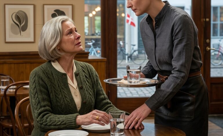 Servitricens hånd rystede let, da hun satte koppen kaffe foran mig; på hendes finger havde hun en ring indgraveret med min mands nøjagtige navn. Jeg spurgte hende, hvor hun havde fået den fra. Hun svarede med syv ord, der fik hele rummet til at vippe under mine fødder: “Min mand, Theodore, fik lavet denne ring efter mål.”