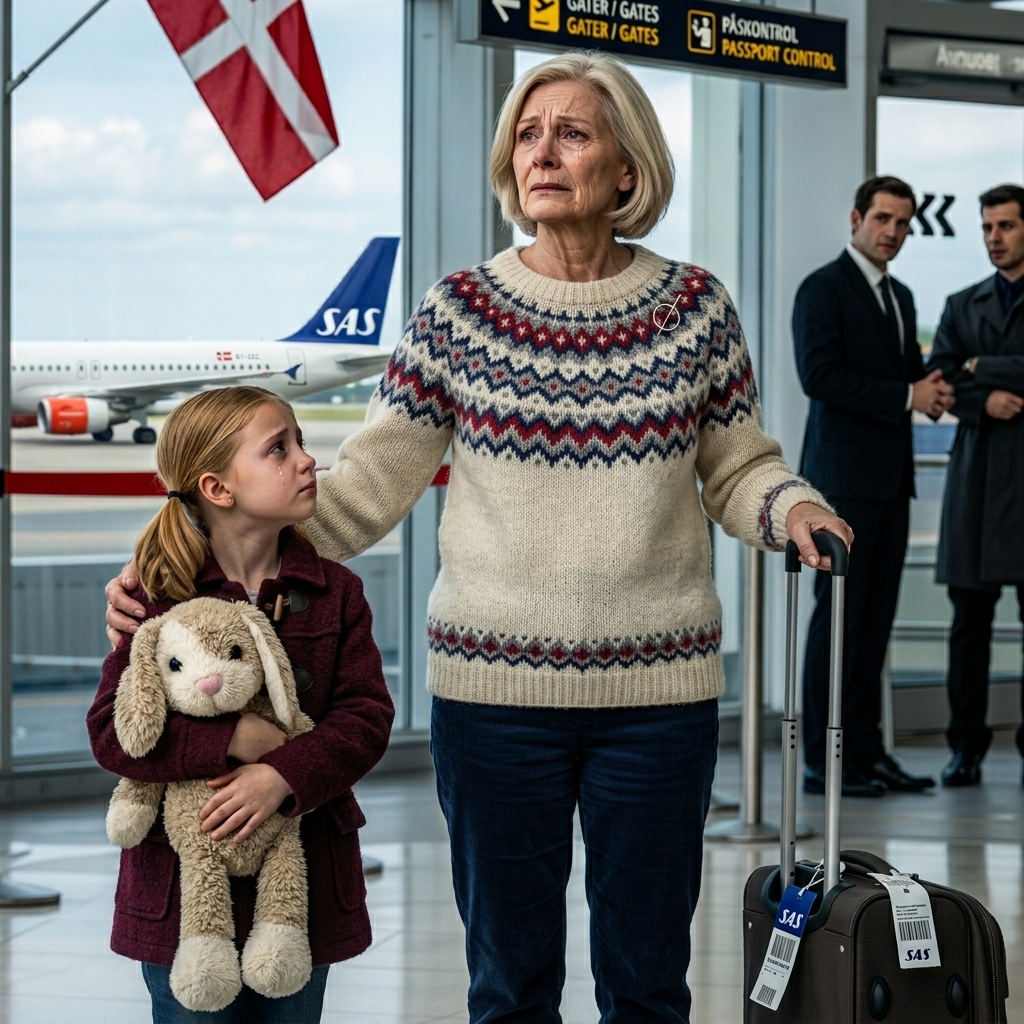 Mit 7-årige barnebarn greb min hånd og tryglede mig om at forlade lufthavnen lige efter min søns fly lettede på hans forretningsrejse; hun kiggede mig direkte ind i øjnene og hviskede: “Far er væk nu, bedstemor, det er vores tur til at gå, lige nu,” og jeg stod der med nøgleringen i hånden uden at ane, at det øjeblik ville vende hele vores verden på hovedet.