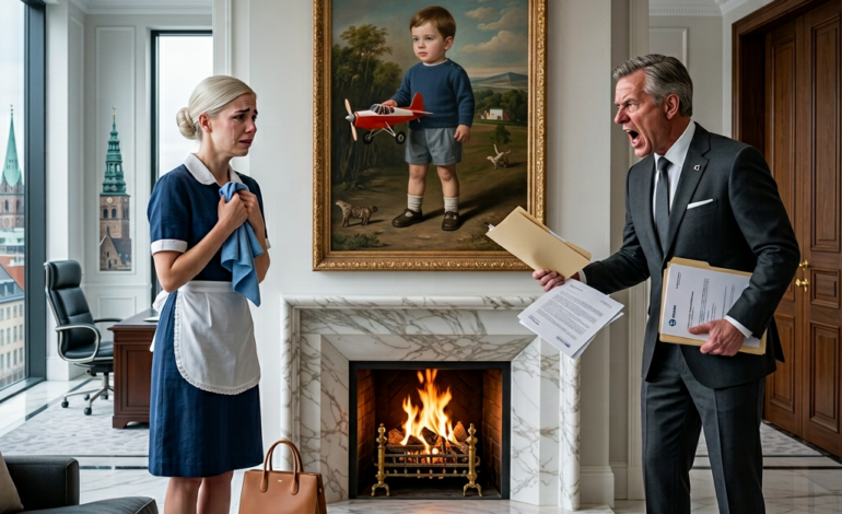 Jeg var ved at tørre en velhavende fremmeds penthouselejlighed i Tribeca af, da jeg kiggede op på portrættet over hans pejs og hviskede: “Jeg kender den dreng.” Manden i det skræddersyede jakkesæt blev bleg, mapperne gled ud af hans hænder, og i det øjeblik jeg fortalte ham, hvor jeg sidst havde set det ansigt – et børnehjem i Wyoming for elleve år siden – ændrede luften i rummet sig.