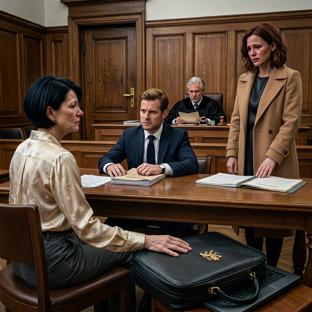 Min datter forsvandt efter at have efterladt sin femårige søn på min veranda, og vendte så elleve år senere tilbage med en advokat, forfalskede besøgslogbøger og den rystende stemme fra en sørgende mor, der sagde: “Jeg holdt aldrig op med at elske ham,” men på den anden side af retssalen hvilede mit barnebarn – som havde brugt årevis på at gemme indkøbskvitteringer, gamle kalendere og enhver stille sandhed, hun troede, ingen kunne bevise – sin hånd på en sort laptoptaske og sagde ingenting.