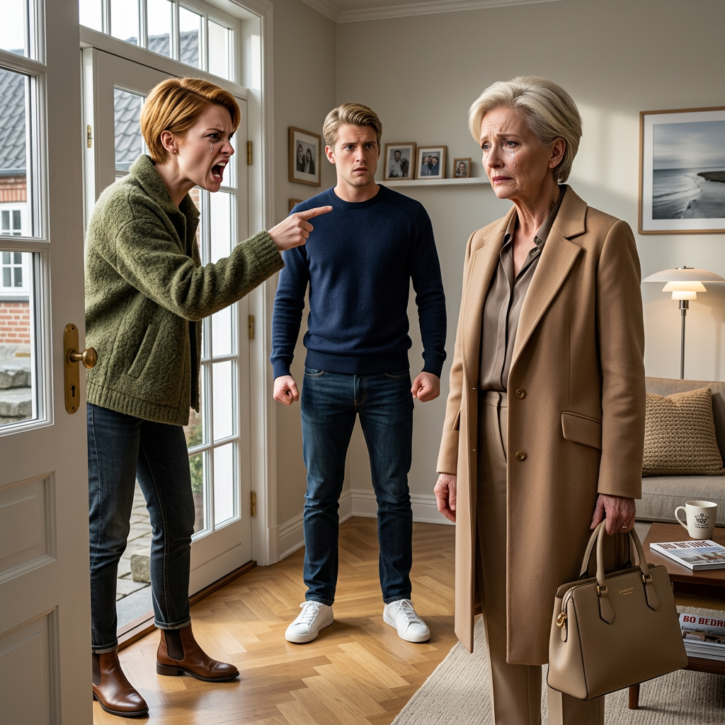 Min 26-årige datter pegede på døren til det hus, jeg havde betalt for, og sagde: “Gå væk,” men mens jeg stod der i hendes polerede stue i Maple Heights med dunkende kind, mit navn stadig på skødet og fyrre års ofre imellem os, havde hun ingen anelse om, at jeg allerede havde besluttet mig for et stille telefonopkald, der var ved at ændre hendes liv for altid.
