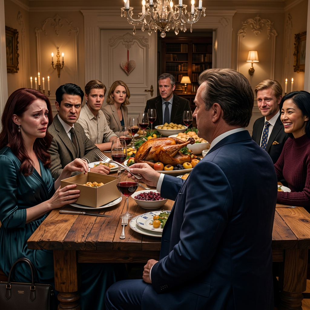 Ved Thanksgiving skubbede min far et DNA-kit hen over 25 plader og sagde: “Lad os se, om du overhovedet er min,” mens min storebror lo, og min mor blev bleg – men den uge, han ringede til en advokat for at udelukke mig fra familien for altid, gik jeg ind på kontoret med en forseglet kuvert, en notarbekræftet rapport og 20 års tavshed klar til at bryde foran alle, der havde set mig krympe.