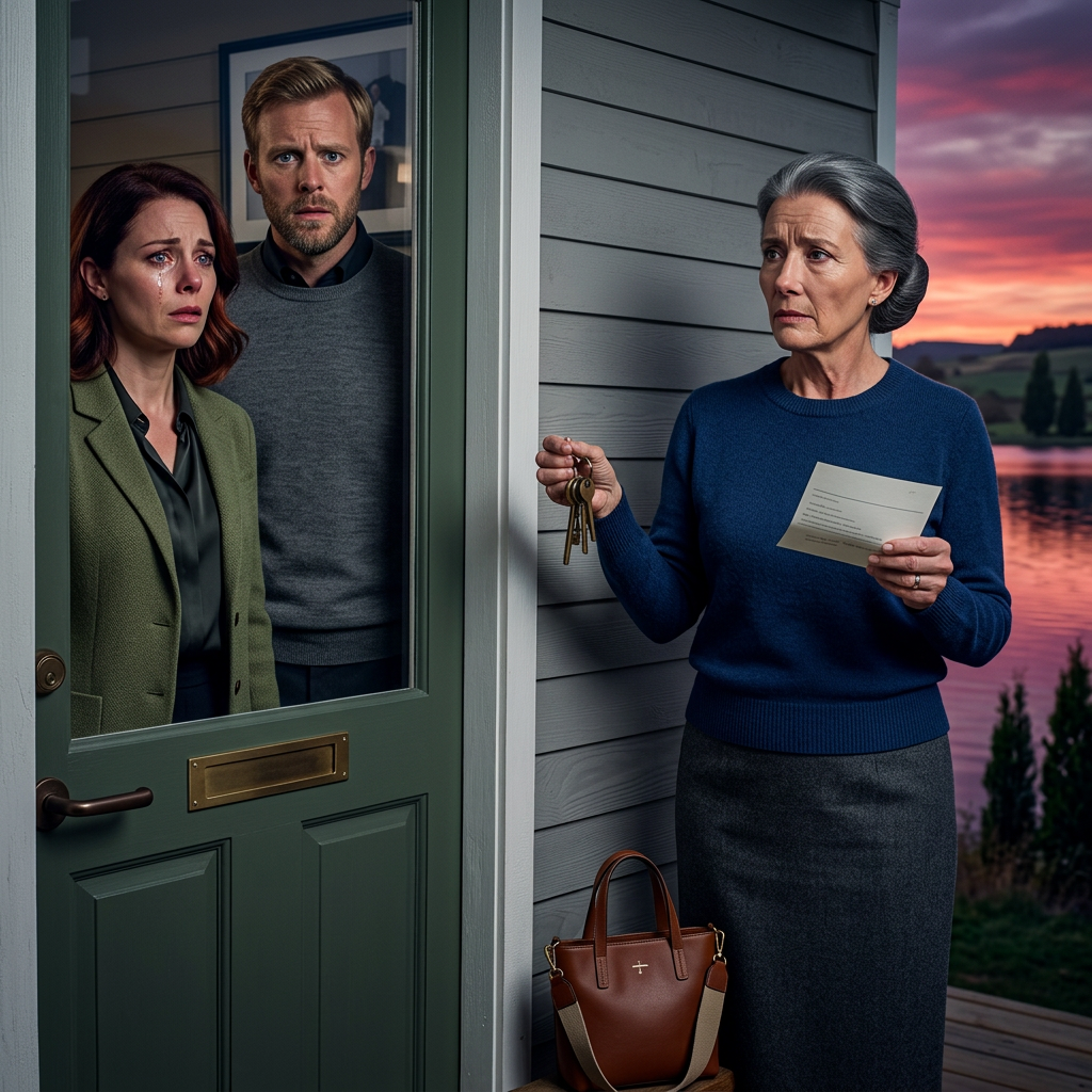 Min datter efterlod en besked til mig, hvor der stod: “Mor, du behøver ikke at komme i sommer. Kevin synes, det er bedre, hvis vi beholder søhuset til vores familie,” og mens kyllingen og dumplingsene brændte på mit komfur, stirrede jeg på skødet, den ubrugelige nøgle og advokatens brev, idet jeg indså, at det hus, jeg havde bygget ud fra min afdøde mands drøm, var blevet det eneste sted, mit eget barn troede, hun stille og roligt kunne slette mig fra.