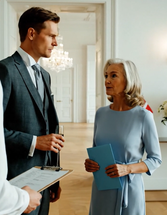 Jeg betalte 55.000 dollars for min søns reception. Ved døren til balsalen sænkede han stemmen og sagde: “Mor, der er ikke plads. Det er et spørgsmål om siddepladser.” 150 gæster så mig gå tilbage til min bil i en lyseblå kjole, jeg havde købt til den aften. Jeg sagde til ham: “Det er fint, skat.” Så gik jeg hjem og ringede til min advokat.