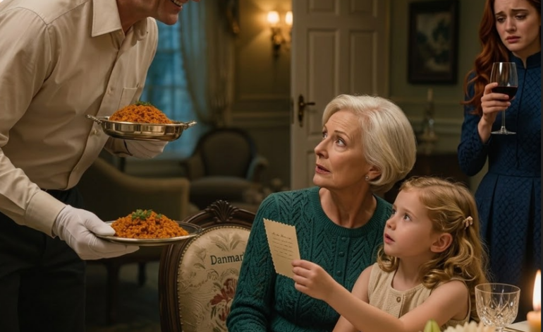 Min datter gav mig en overdådig 60-års fødselsdagsmiddag og blev ved med at sige, at det hele var af kærlighed – så kravlede mit barnebarn ind under bordet, pressede en seddel i min håndflade, og mens Jason smilede og sagde: “Smag den særlige risotto, mens den er varm,” løftede min datter en tårevædet skål, og før jeg kunne løfte min gaffel, foldede jeg fire ord ud, der gjorde hele rummet koldt.