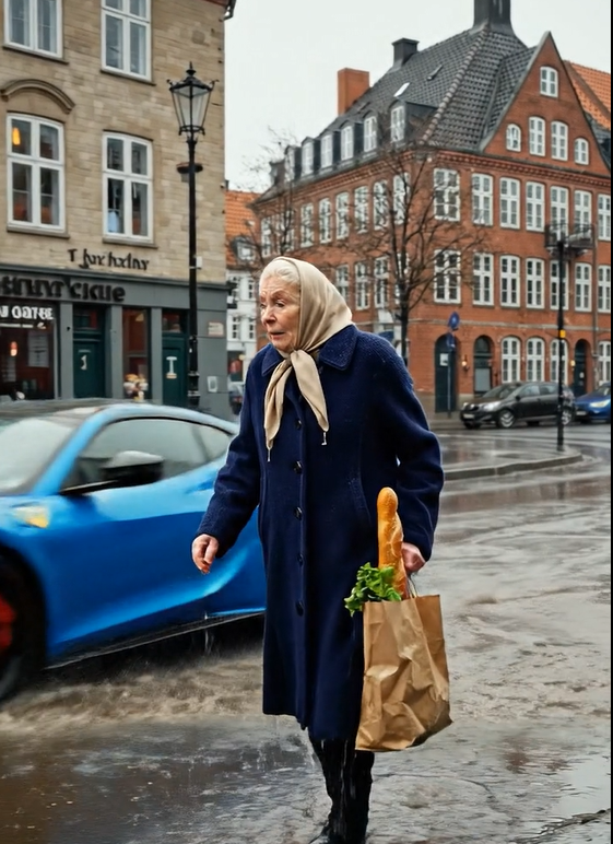 KOLDBLODIGT! De kørte over en ældre kvinde med en luksusbil, fordi hun var “fattig”, men de vidste ikke, hvem manden på motorcyklen var.