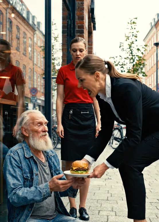 HUN YDMÆGTIGEDE DEN FORKERTE HJEMLØSE PERSON! Den arrogante chef, der trampede på en hamburger og endte med at miste alt på et sekund