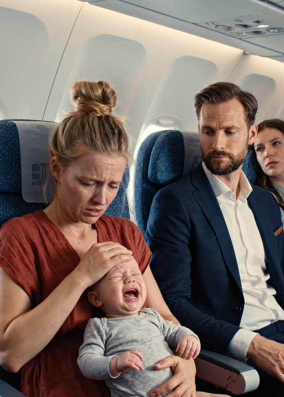 På timpul unui zbor lunge, un copil plângea fără oprire în avion, deranjând toți pasagerii, iar mama lui săracă încerca fără succes să-l liniștească; un șeic influent, cu o expresie nemulțumită, bl.a. observat mult timp, iar apoi a făcut brusc asta…
