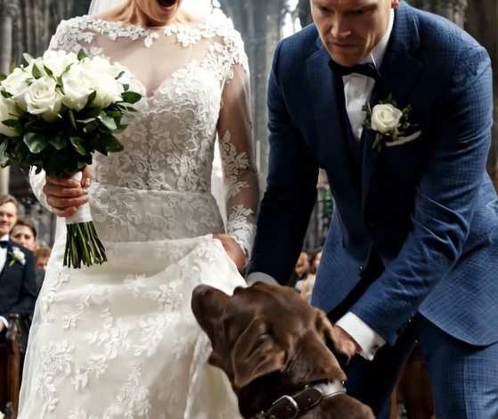 Under brylluppet bed en hund i kanten af ​​brudens kjole og begyndte at gø vredt: alle troede, hun simpelthen var blevet skør, indtil dette skete …