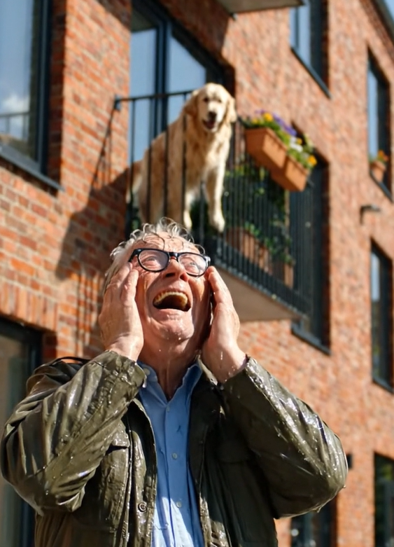 En hund på anden sal spildte vand på en mand, der gik forbi: vred råbte han ad hunden og gik op til lejligheden for at kræve erstatning fra ejerne, men der ventede ham en sand overraskelse.