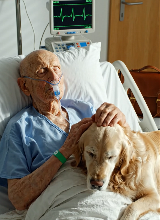 Lægerne tillod en hund at komme ind på en ensom gammel mands værelse og satte sig ved hans seng; men den aften åbnede den vagthavende sygeplejerske døren langsomt for at se til patienten, og det, hun så, efterlod hende fanget i døråbningen.