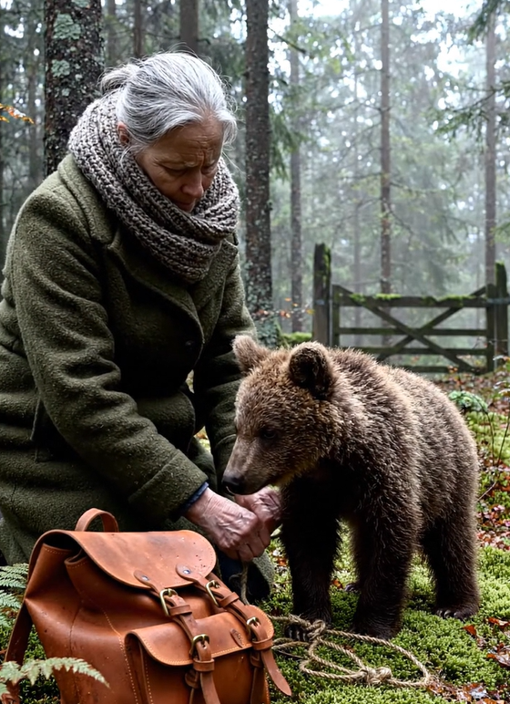 Bedstemor fandt en fælde i skoven og en bjørneunge fanget i den: hun reddede rovdyret og kunne ikke engang forestille sig, hvad der ville ske med hende om få minutter.