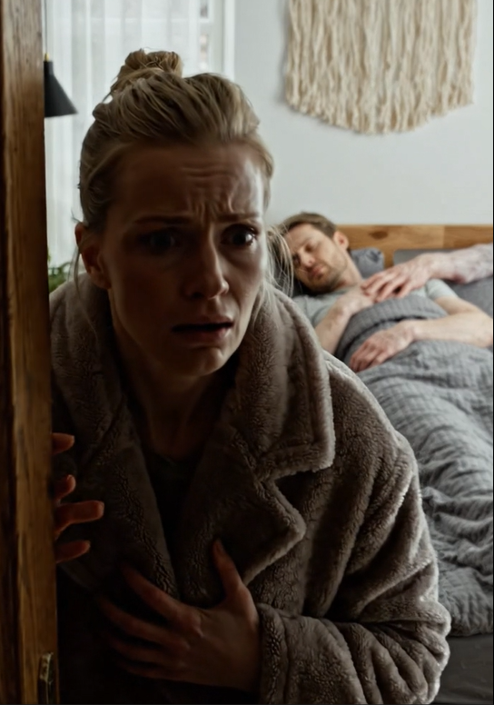 Konen kom hjem fra arbejde tidligere end normalt og fangede sin mand med sin elskerinde lige i sengen. Men i stedet for tårer og skandaler smilede hun bare og gik ud i køkkenet for at lave morgenmad til “elskerne”.
