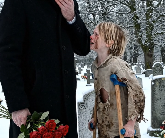 —Far, jeg er din søn, jeg lever! — sagde en hjemløs dreng til millionæren, der var kommet til hans barns grav; da manden nærmede sig og forstod, hvad der virkelig skete, blev han grebet af rædsel.