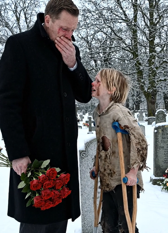 —Far, jeg er din søn, jeg lever! — sagde en hjemløs dreng til millionæren, der var kommet til hans barns grav; da manden nærmede sig og forstod, hvad der virkelig skete, blev han grebet af rædsel.