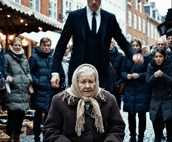 En mand klædt i et dyrt jakkesæt på markedet fornærmede en bedstemor, der netop solgte grøntsager, og ødelagde alle hendes afgrøder, men han kunne ikke engang forestille sig, hvilken straf der ventede ham meget snart.