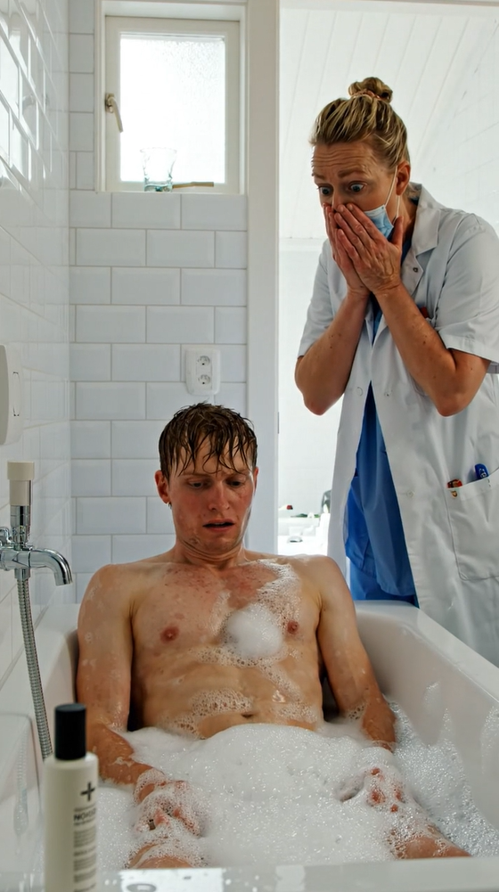 For ikke at miste sit job, indvilligede sygeplejersken i at vaske en lammet ung mand: under badet så hun noget, der skræmte hende.