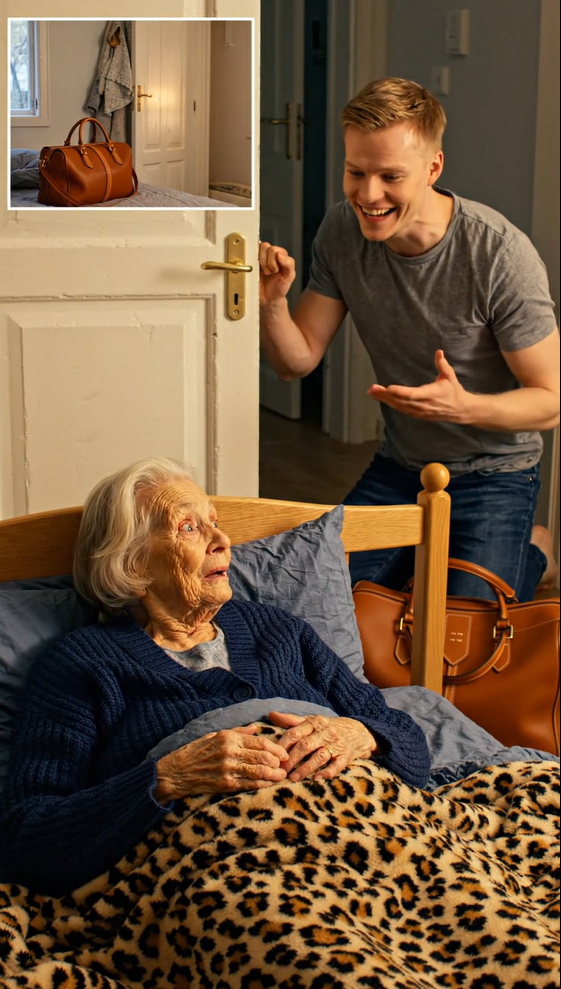 Den gamle kvinde havde ondt af en ung mand, der ikke havde noget sted at sove: om natten vågnede kvinden, da hun så den unge mand langsomt komme ind på hendes værelse, nærme sig sengen og gøre dette …