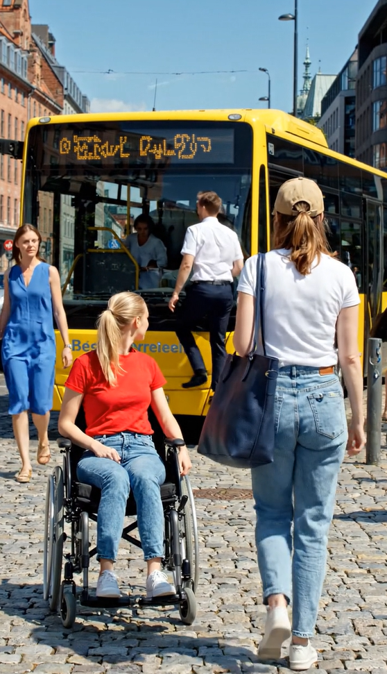 En kvinde i kørestol sad ved siden af ​​bussen, og ingen forbipasserende hjalp hende: chaufføren lukkede dørene og var lige ved at køre, da der pludselig skete noget uventet.