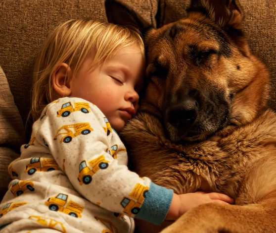 En 3-årig dreng og hans hund faldt i søvn og krammede hinanden på sofaen: Forældrene fandt scenen meget rørende, indtil de om morgenen kom ind i værelset og så noget forfærdeligt.