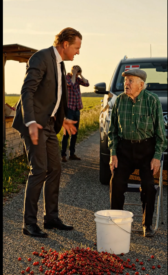 Den dag solgte jeg bær til mine børnebørn, da en luksusbil holdt op ved siden af ​​mig.