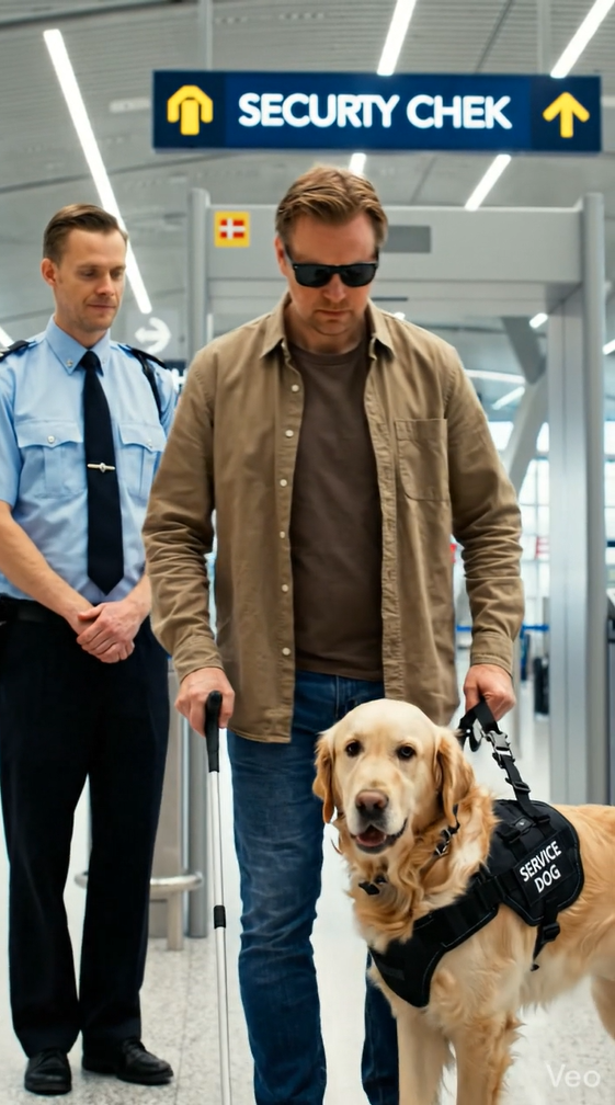 Da min førerhund gik gennem lufthavnens sikkerhedskontrol, gjorde en agent noget, der chokerede mig.