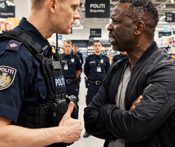 En politibetjent forsøgte at anholde en mørkhudet mand mistænkt for tyveri, men hele rummet var chokeret, da manden præsenterede sig selv og afslørede, hvem han i virkeligheden var.