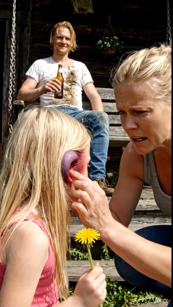 Jeg efterlod min 8-årige datter hos min bror i kun én eftermiddag … Da jeg hentede hende, var hendes øre lilla og hævet. Dave lo og viftede det væk og sagde, at det bare var et simpelt edderkoppebid. Men da jeg rørte ved det blå mærke, føltes det ikke som hud …
