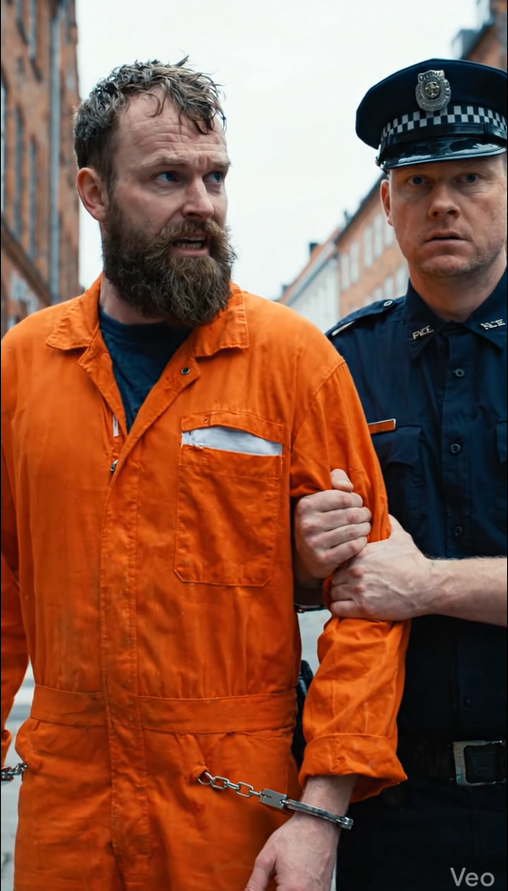 Fangen slap fri fra politimandens kontrol og forsøgte at flygte, men det, han gjorde få sekunder senere på gaden, chokerede de tilstedeværende.