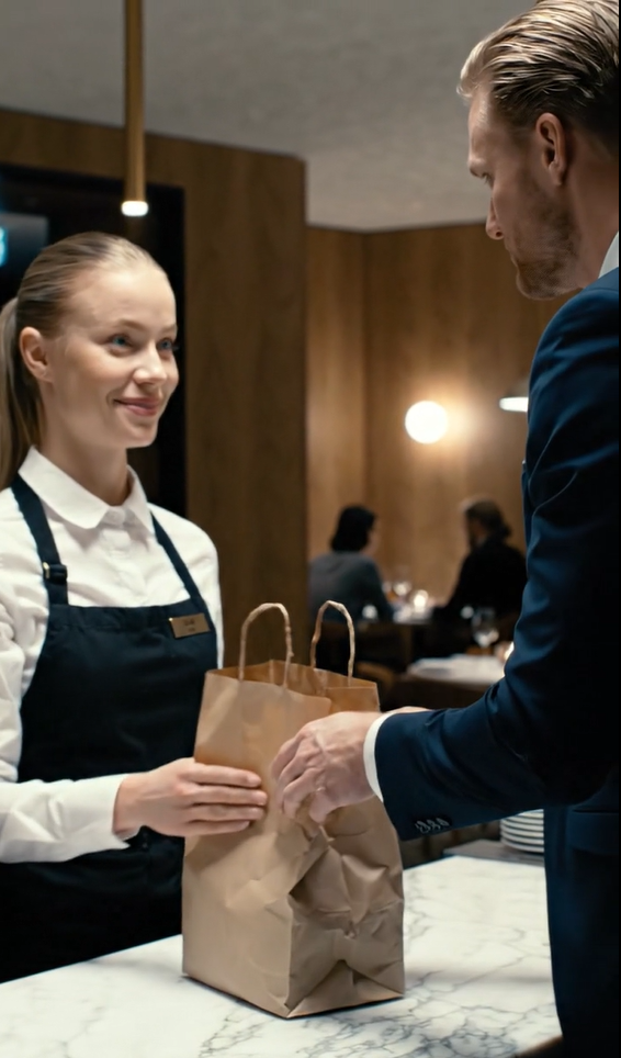 Jeg gav 100 dollars i drikkepenge til en udmattet servitrice – to timer senere fandt jeg noget i min takeaway, som jeg aldrig burde have set.