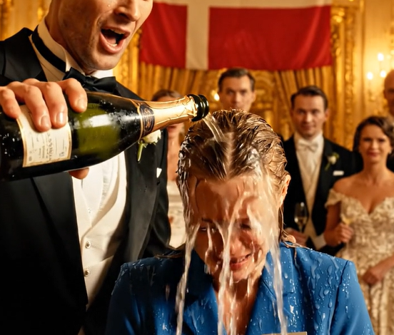 En mand hældte en drink over en rengøringsdame uden at genkende hende, og blot ti minutter senere skete der noget, der chokerede alle tilstedeværende.