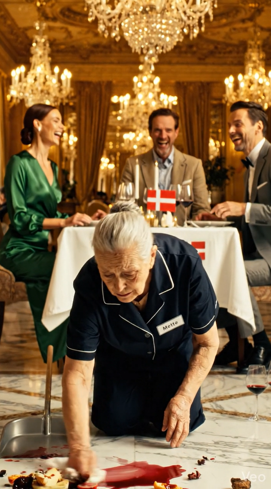 På en fin restaurant samledes gæsterne og begyndte at drille den ældre rengøringsdame, som var omkring 60 år gammel. Da min mand så alt dette, rejste han sig fra vores bord og gik hen til dem – og det, han gjorde derefter, chokerede hele lokalet.