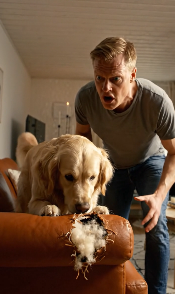 Jeg købte en ny sofa, men min hund begyndte at kradse og tygge på armlænet: Jeg kunne ikke klare det mere, jeg klippede stoffet og så noget forfærdeligt indeni sofaen.