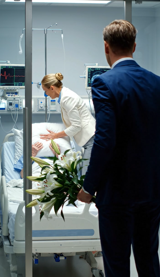 Jeg kom kun for at overraske min mor med blomster. Værelse 4012 skulle dufte af medicin, ikke af forræderi. Men da jeg skubbede døren op, stod min forlovede over min mors seng og pressede en pude mod sit ansigt. “Audrey … hvad laver du?” hviskede jeg. Hun vendte sig med vidtåbne øjne og sagde: “Justin, hør på mig—” Men min mors hånd rystede stadig under lagnerne. – Sande historier