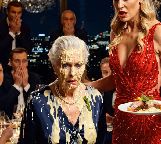 Til min fødselsdagsmiddag smilede min svigerdatter som en dronning – og så fejede hun min tallerken ud på gulvet foran halvtreds fremmede. “Se på hende,” hvæsede Vanessa. “Patetisk.”