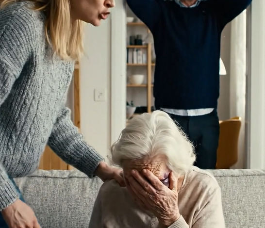 Jeg flyttede ind hos min søn efter min mands død, i den tro at jeg endelig ville finde trøst igen. Men i stedet hørte jeg hendes kolde stemme hver dag: “Du er intet andet end en byrde i dette hus.” Den nat hun slog mig, ringede mine ører, mens hun hvæsede: “Kend din plads, gamle kone.” Jeg stod stivnet – så knækkede noget indeni mig. Hvis jeg er en byrde … hvorfor frygter hun mig nu? – Sande historier