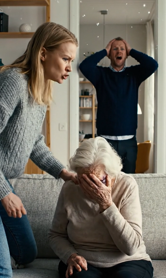 Jeg flyttede ind hos min søn efter min mands død, i den tro at jeg endelig ville finde trøst igen. Men i stedet hørte jeg hendes kolde stemme hver dag: “Du er intet andet end en byrde i dette hus.” Den nat hun slog mig, ringede mine ører, mens hun hvæsede: “Kend din plads, gamle kone.” Jeg stod stivnet – så knækkede noget indeni mig. Hvis jeg er en byrde … hvorfor frygter hun mig nu? – Sande historier