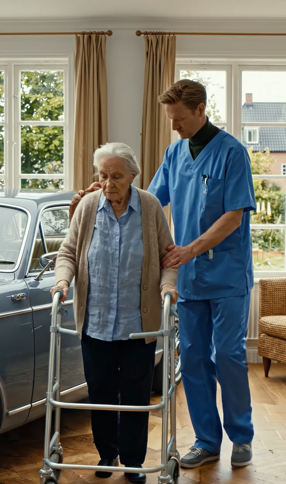 Mine fire børn holdt min hånd før min hofteoperation og lovede: “Vi skiftes til at blive hos dig, mor.” Men som 72-årig vågnede jeg dag efter dag til den tomme stol ved siden af ​​min hospitalsseng. På den syvende dag spurgte sygeplejersken stille, om jeg overhovedet havde familie. På den femtende dag blev jeg udskrevet og måtte selv ringe hjem til en Uber. Men i det øjeblik døren svingede op, fik det, der ventede indenfor, mig til at indse noget …