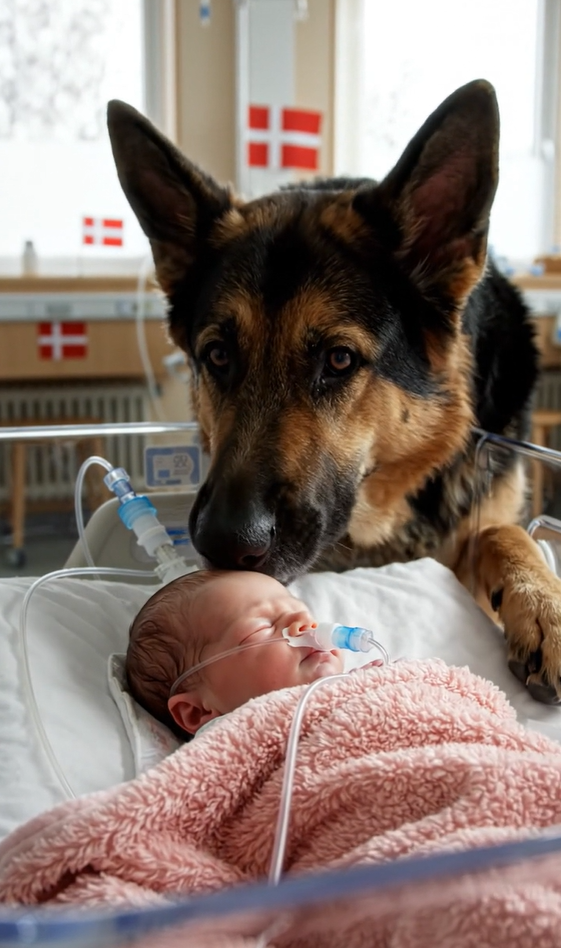 De bad mig om at sige farvel til min baby. Ifølge lægerne var der ikke mere, de kunne gøre. Men alt ændrede sig den dag, vores schæferhund begyndte at knurre mod hospitalets vægge … og afslørede en chokerende sandhed.