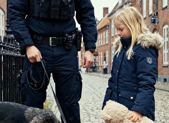 En servicehund begyndte at gø, så snart den så en femårig pige …