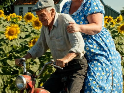 Alle i landsbyen var chokerede, da en 70-årig mand kom hjem på sin gamle motorcykel med en kvinde, der var fyrre år yngre end ham, og præsenterede hende for alle som sin kone.