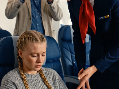 Stewardesse bad sort mor om at bevise, at babyen var hendes – så begyndte en passager at optage