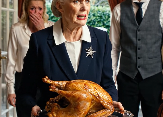Da min svigerdatter spyttede min egen Thanksgiving-sovs direkte i ansigtet på mig, før hendes rige forældre ankom, kaldte min søn mig for “gammeldags” i stedet for at forsvare mig. Så jeg tog fat i kalkunen, brød stilheden og gjorde deres perfekte familieløgn umulig at skjule længere.