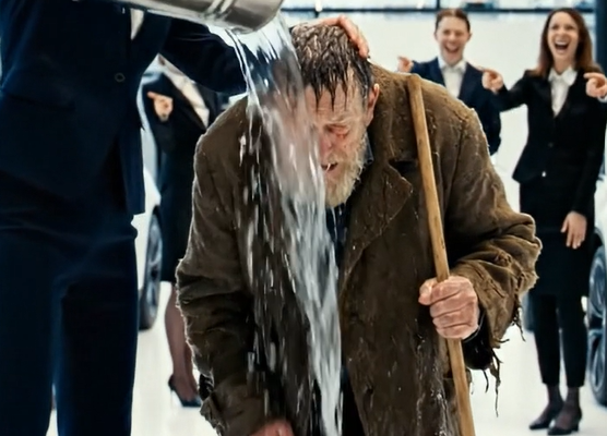 Hun kastede vand på en mand, hun troede var “hjemløs”… Næste morgen kom han tilbage med advokater og købte hele bilforhandleren 😳💧